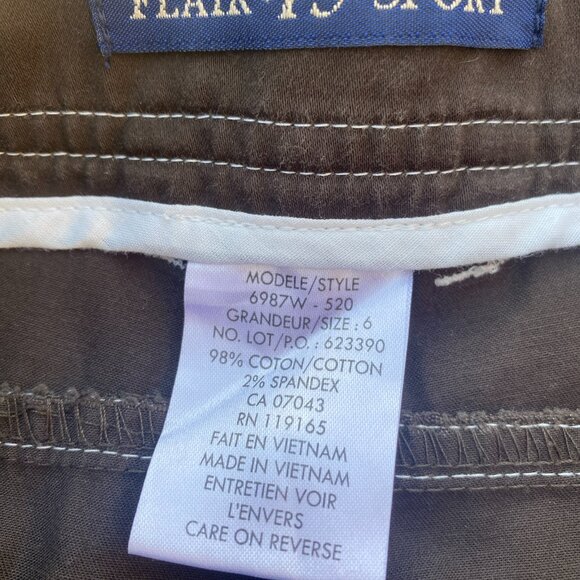 Flair Sport Capri Womans Size 6 - Picture 2 of 6